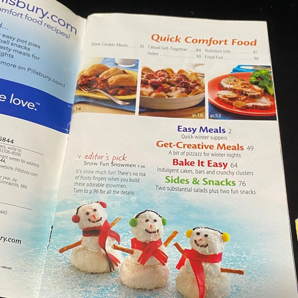 Pillsbury magazine cookbook Recipes four piece Collection